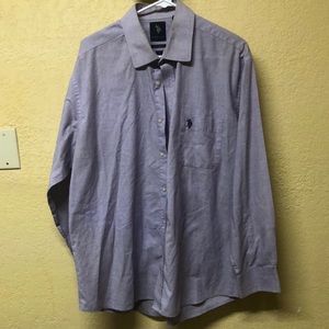U.S. Polo Assn. Purple Casual Button Down Shirt with Long Sleeves
